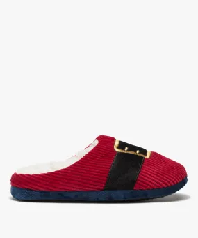 chaussons homme mules en velours pere noel rouge chaussons