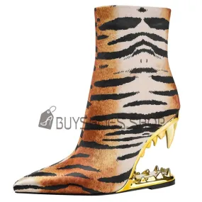 Talon 10 cm Moderne Leopard Bottines Classique Habillé